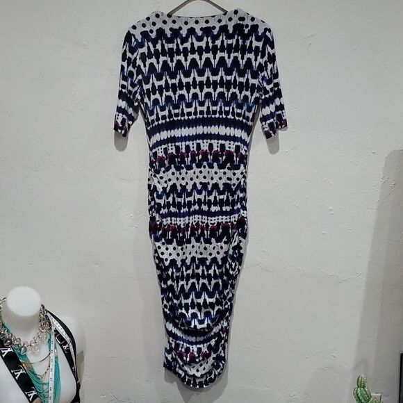 A Pea in the Pod Abstract Pattern Midi Dress Size S - Picture 5 of 9